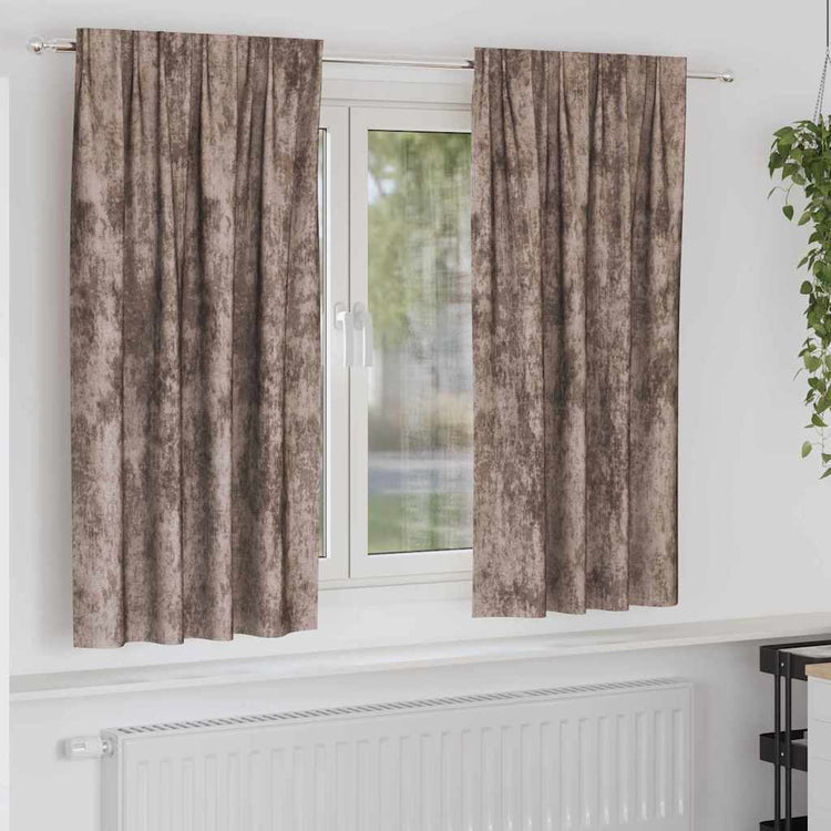VidaXL rideaux de velours 2 pcs cappuccino 175 x 140 cm velours