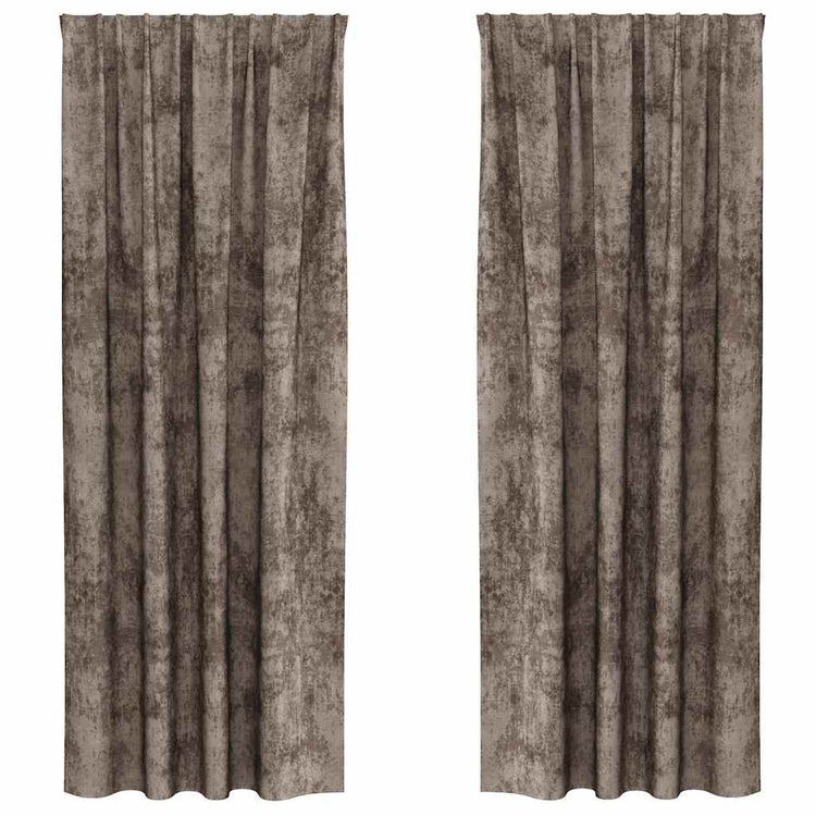 VidaXL rideaux de velours 2 pcs cappuccino 260 x 140 cm velours