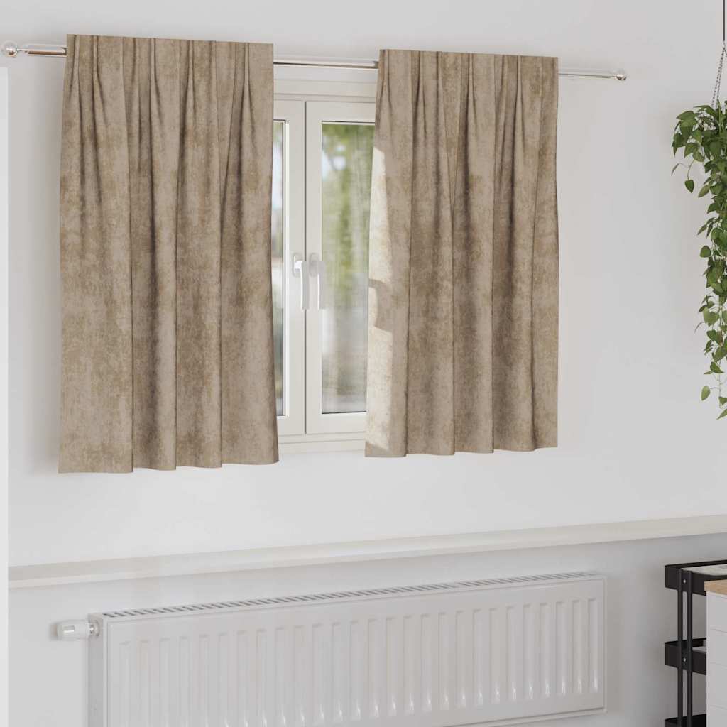 VidaXL rideaux de velours 2 pcs champagne 140 x 140 cm velours