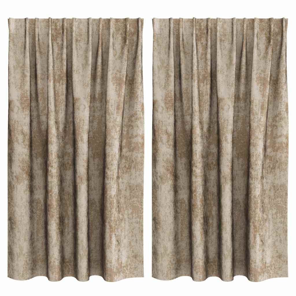 VidaXL rideaux de velours 2 pcs champagne 140 x 140 cm velours