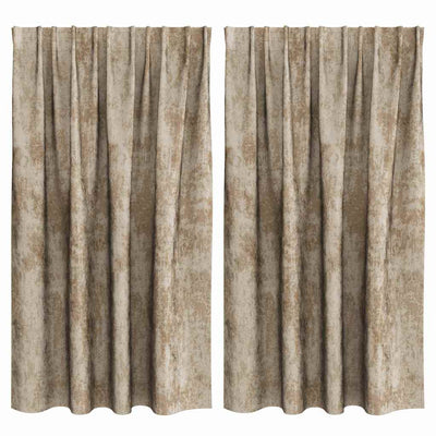 VidaXL rideaux de velours 2 pcs champagne 140 x 140 cm velours