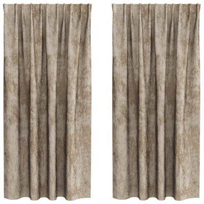 VidaXL rideaux de velours 2 pcs champagne 175 x 140 cm velours