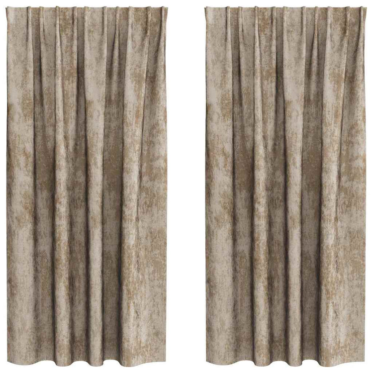 VidaXL rideaux de velours 2 pcs champagne 175 x 140 cm velours