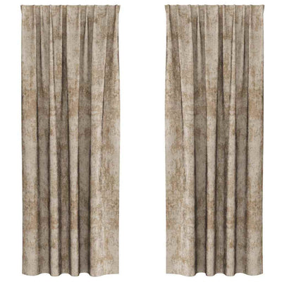VidaXL rideaux de velours 2 pcs champagne 225 x 140 cm velours