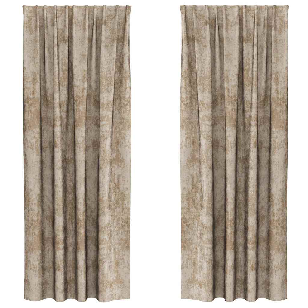 VidaXL rideaux de velours 2 pcs champagne 260 x 140 cm velours