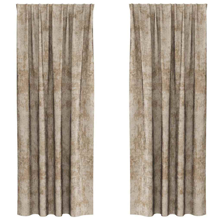 VidaXL rideaux de velours 2 pcs champagne 260 x 140 cm velours