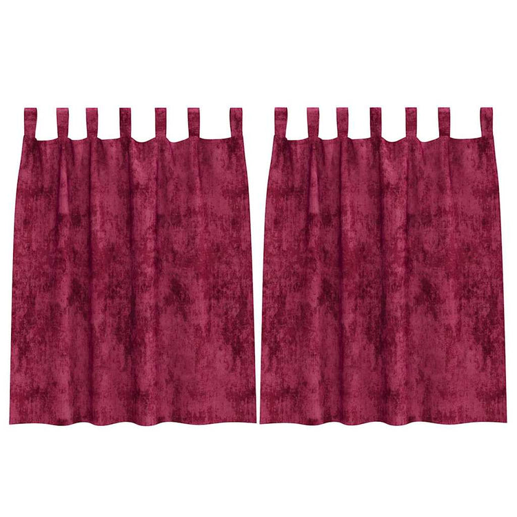 VidaXL rideaux de velours 2 pcs rouge vin 140 x 140 cm velours