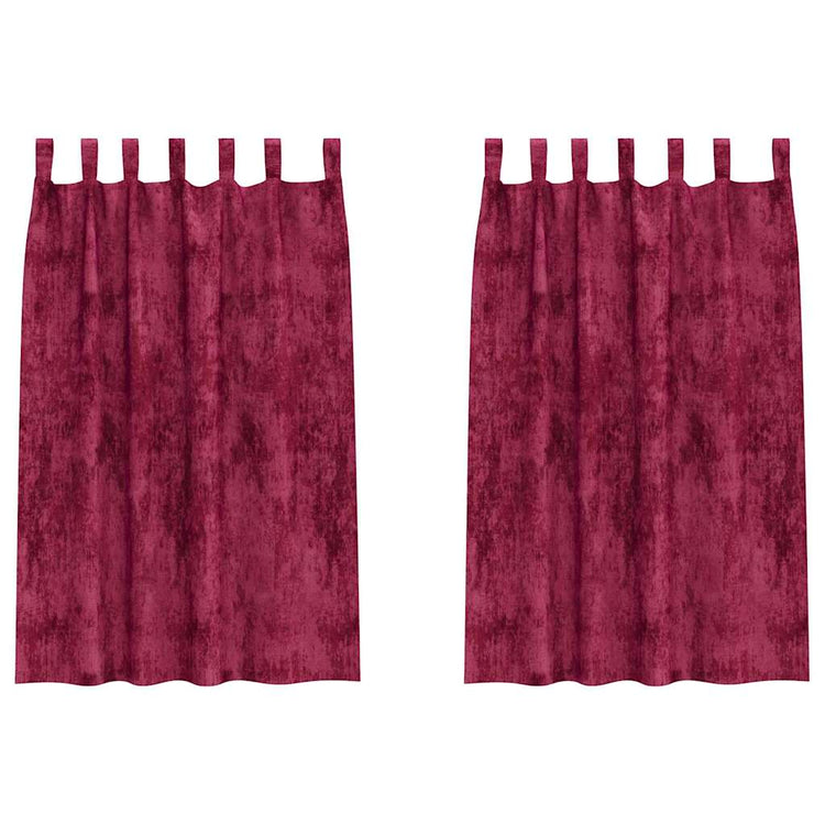 VidaXL rideaux de velours 2 pcs rouge vin 175 x 140 cm velours