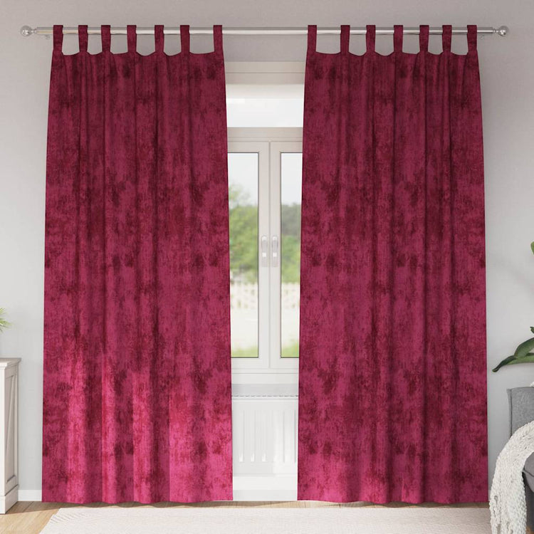 VidaXL rideaux de velours 2 pcs rouge vin 225 x 140 cm velours