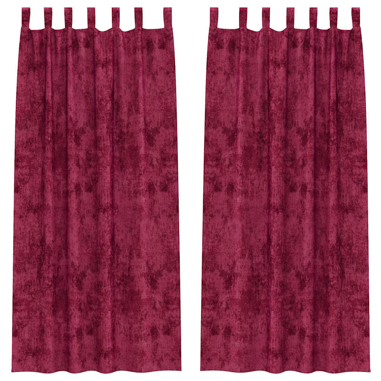 VidaXL rideaux de velours 2 pcs rouge vin 225 x 140 cm velours