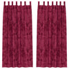 VidaXL rideaux de velours 2 pcs rouge vin 260 x 140 cm velours
