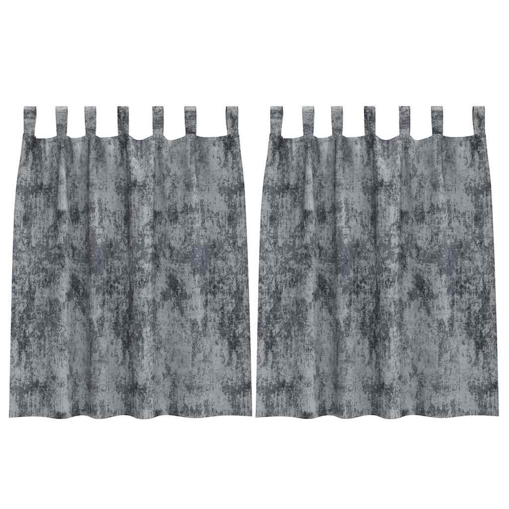 VidaXL rideaux de velours 2 pcs gris argenté 140 x 140 cm velours