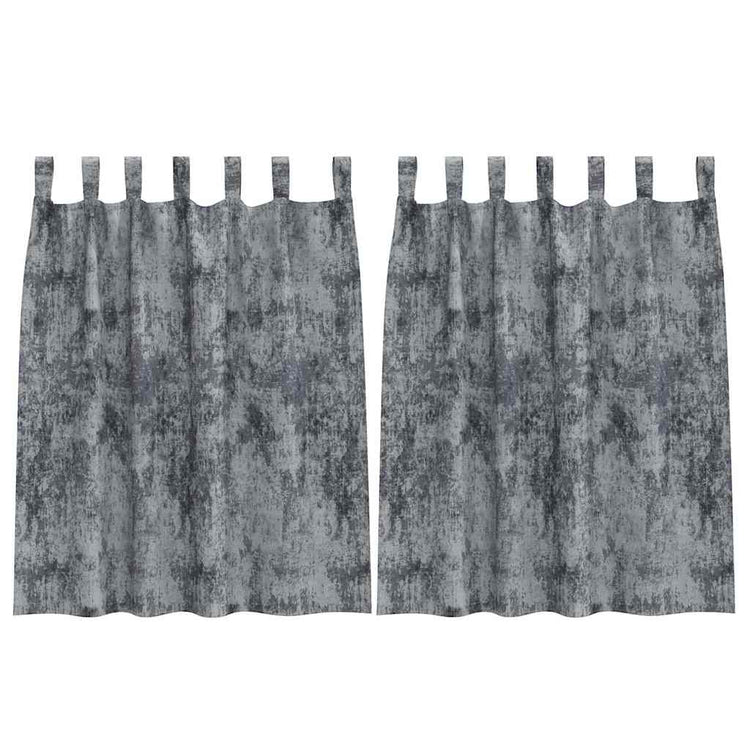 VidaXL rideaux de velours 2 pcs gris argenté 140 x 140 cm velours