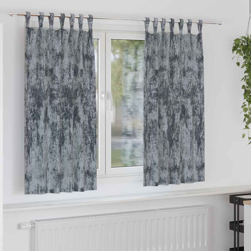 VidaXL rideaux de velours 2 pcs gris argenté 175 x 140 cm velours