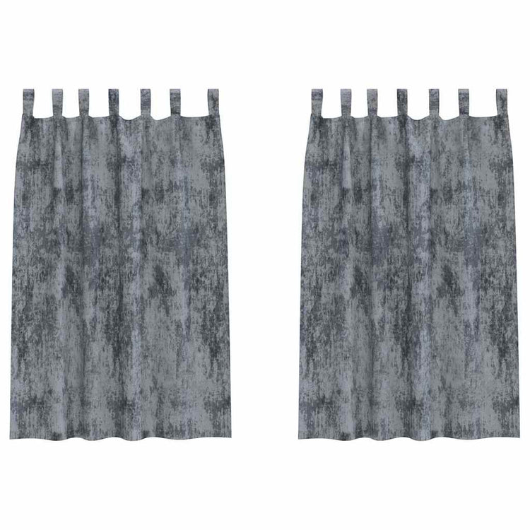 VidaXL rideaux de velours 2 pcs gris argenté 175 x 140 cm velours