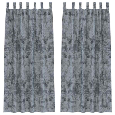 VidaXL rideaux de velours 2 pcs gris argenté 225 x 140 cm velours