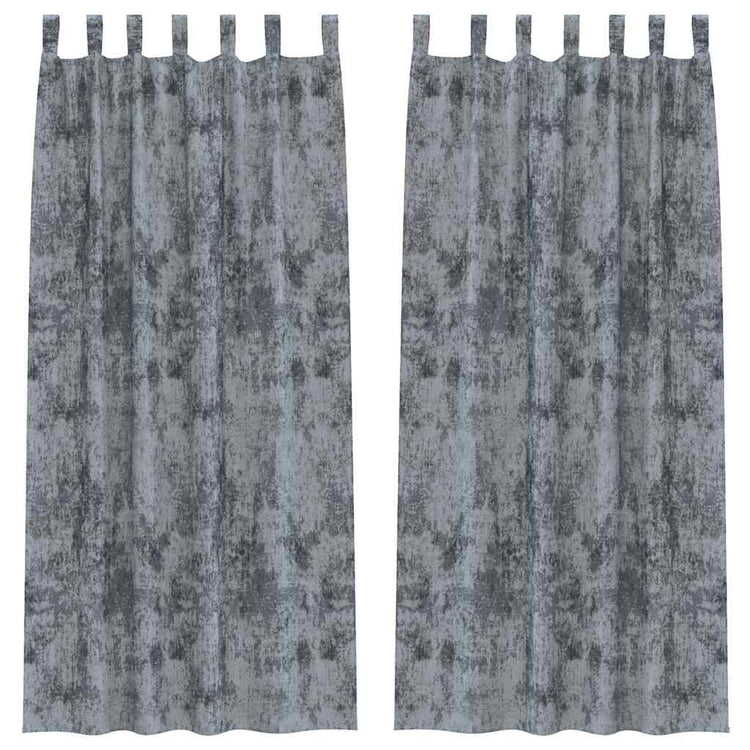 VidaXL rideaux de velours 2 pcs gris argenté 225 x 140 cm velours