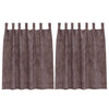 VidaXL rideaux en velours avec rideaux 2 pcs marron 140 x 140 cm velours