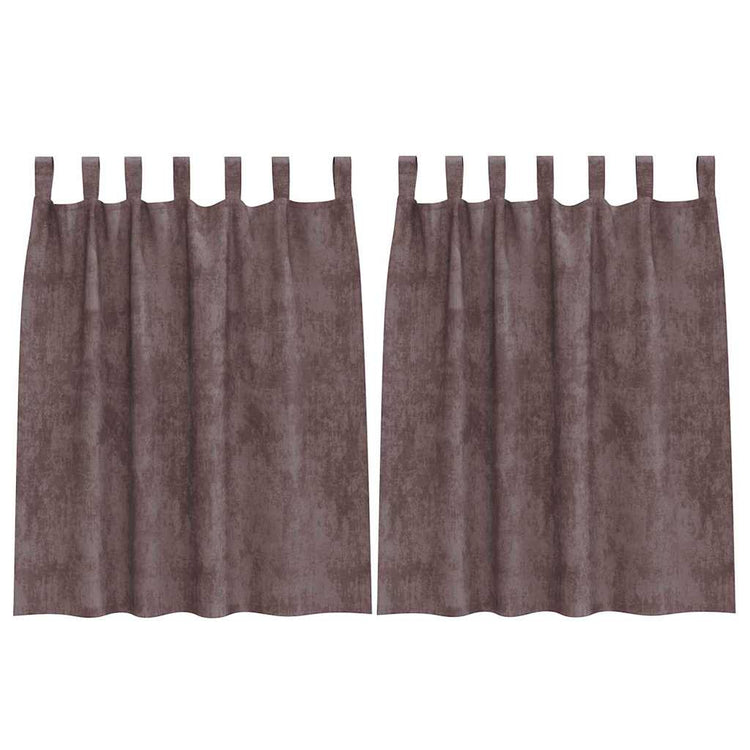 VidaXL rideaux en velours avec rideaux 2 pcs marron 140 x 140 cm velours