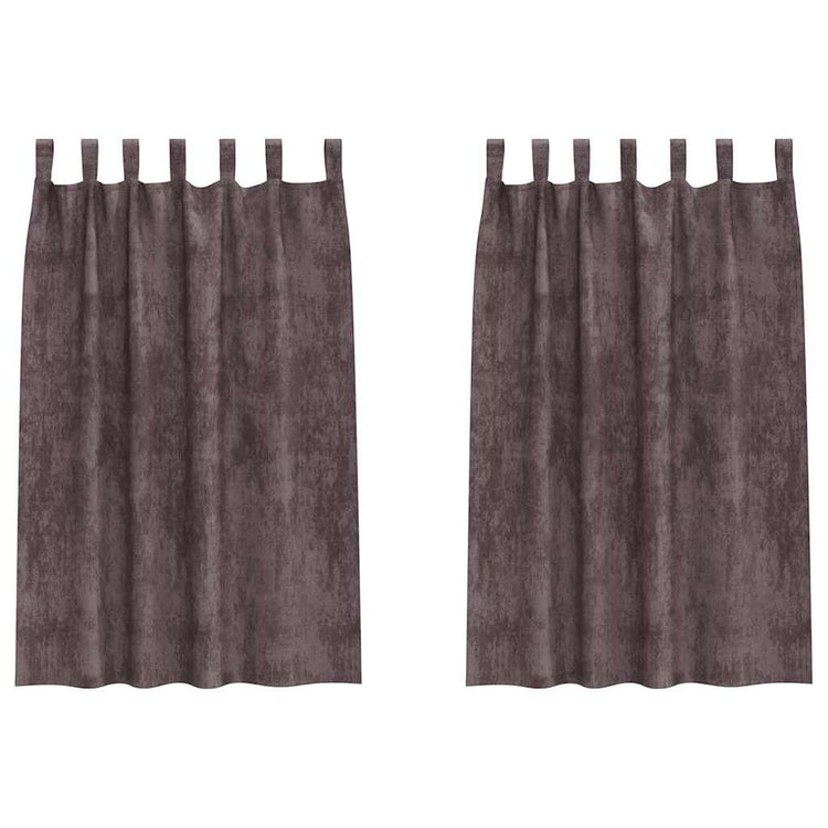 VidaXL rideaux en velours avec rideaux 2 pcs marron 175 x 140 cm velours