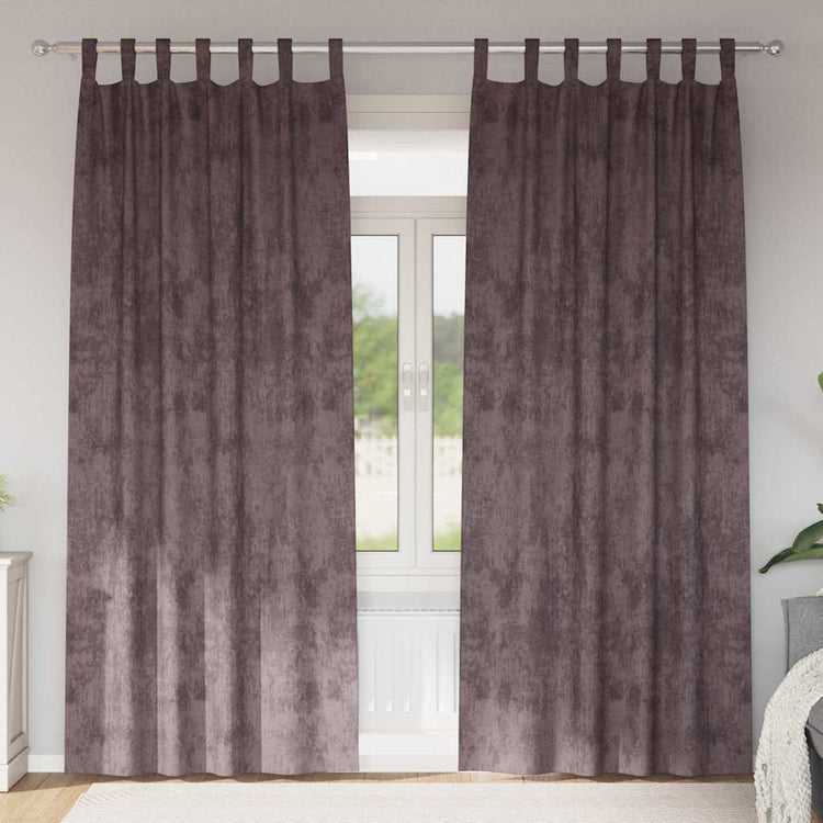 VidaXL rideaux en velours avec rideaux 2 pcs marron 225 x 140 cm velours
