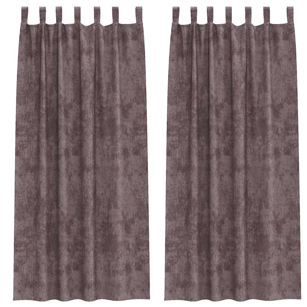 VidaXL rideaux en velours avec rideaux 2 pcs marron 260 x 140 cm velours