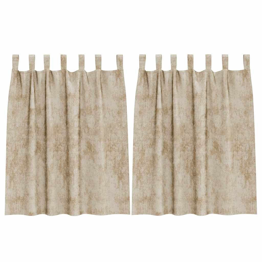 VidaXL rideaux en velours avec rideaux 2 pcs crème 140 x 140 cm velours