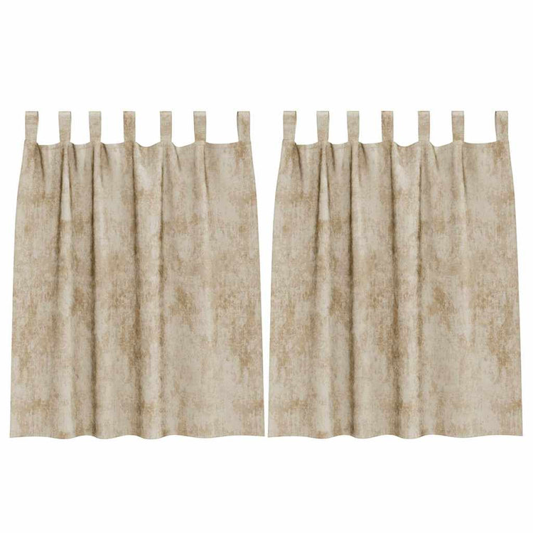 VidaXL rideaux en velours avec rideaux 2 pcs crème 140 x 140 cm velours