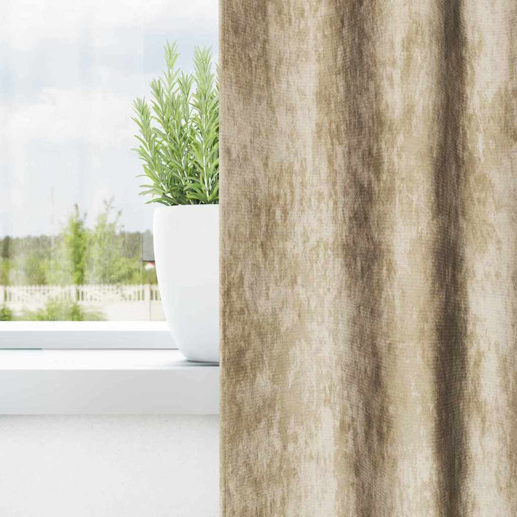 VidaXL rideaux en velours avec rideaux 2 pcs crème 260 x 140 cm velours
