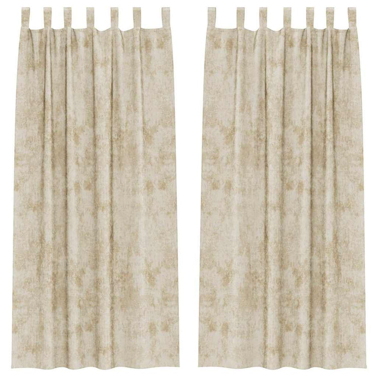 VidaXL rideaux en velours avec rideaux 2 pcs crème 260 x 140 cm velours