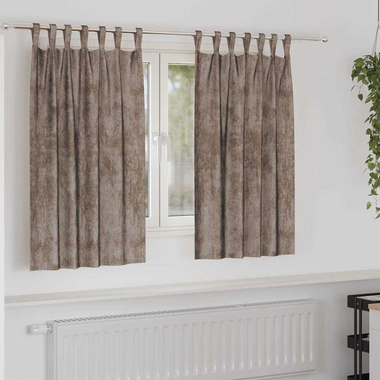 VidaXL rideaux de velours 2 pcs cappuccino 140 x 140 cm velours