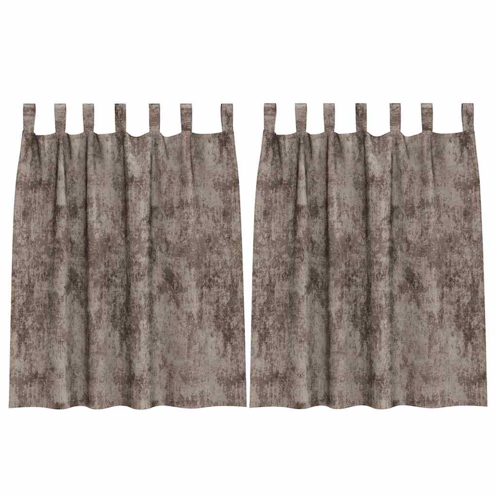 VidaXL rideaux de velours 2 pcs cappuccino 140 x 140 cm velours