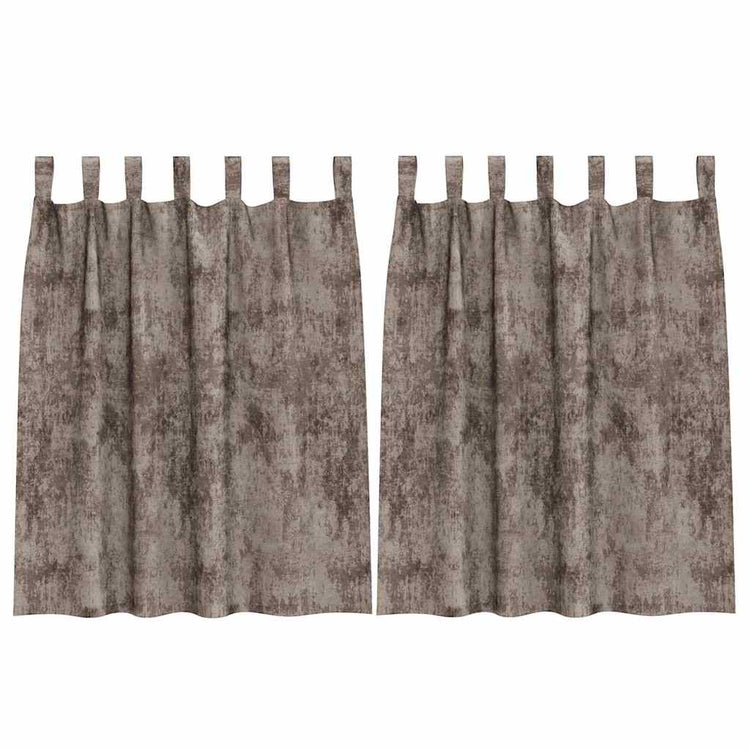 VidaXL rideaux de velours 2 pcs cappuccino 140 x 140 cm velours