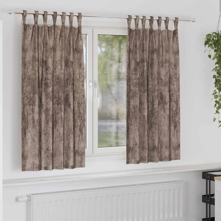 VidaXL rideaux de velours 2 pcs cappuccino 175 x 140 cm velours