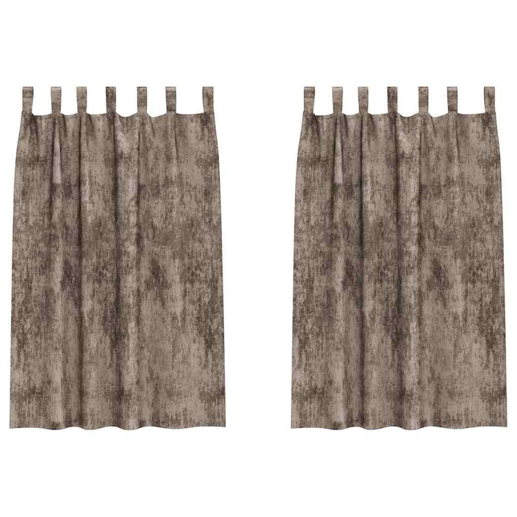VidaXL rideaux de velours 2 pcs cappuccino 175 x 140 cm velours