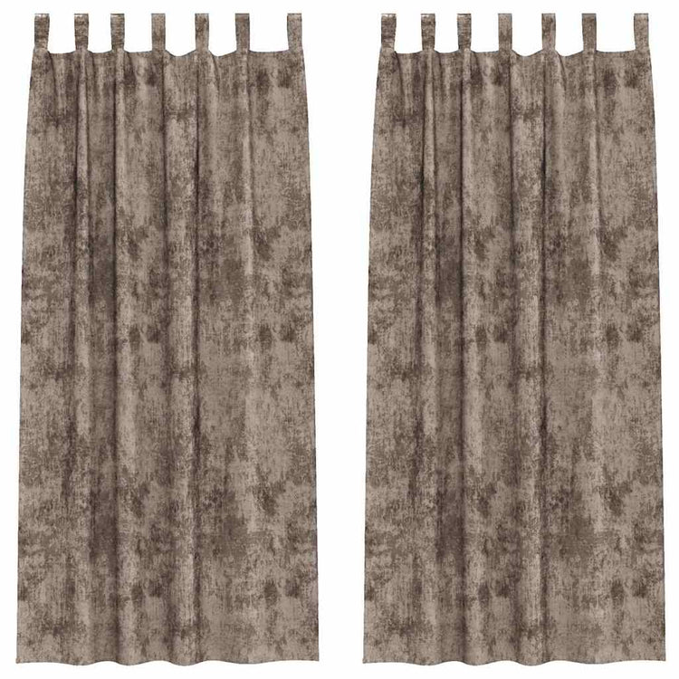 VidaXL rideaux de velours 2 pcs cappuccino 245 x 140 cm velours