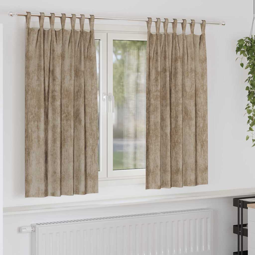 VidaXL rideaux de velours 2 pcs champagne 175 x 140 cm velours