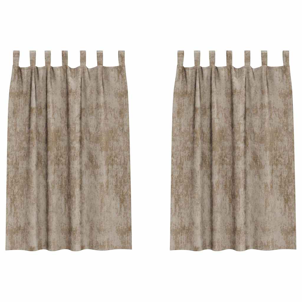 VidaXL rideaux de velours 2 pcs champagne 175 x 140 cm velours