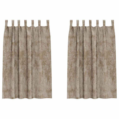 VidaXL rideaux de velours 2 pcs champagne 175 x 140 cm velours