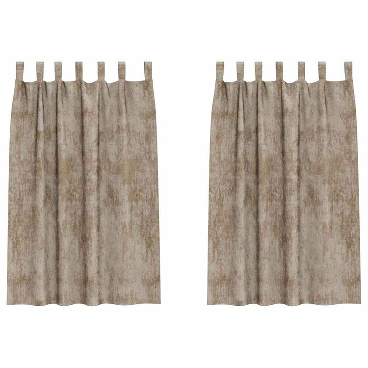 VidaXL rideaux de velours 2 pcs champagne 175 x 140 cm velours