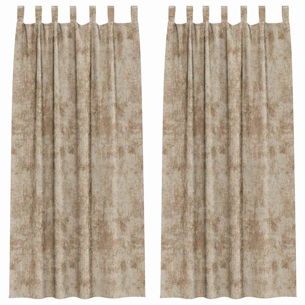 VidaXL rideaux de velours 2 pcs champagne 245 x 140 cm velours