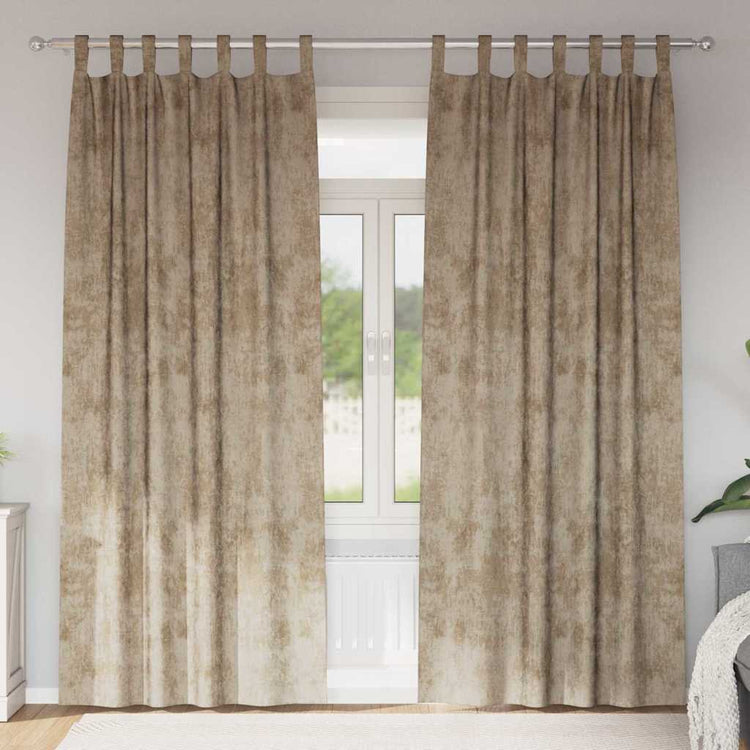 VidaXL rideaux de velours 2 pcs champagne 260 x 140 cm velours