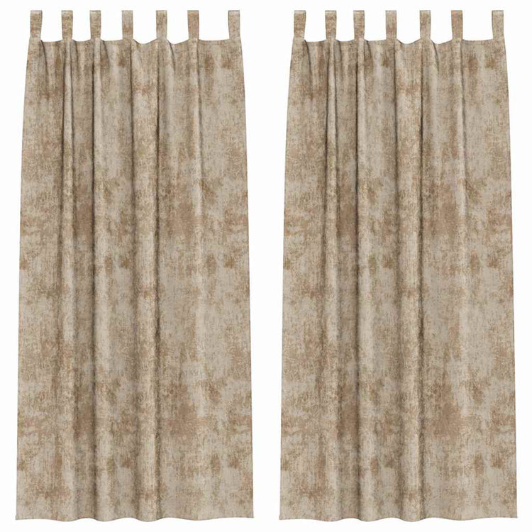 VidaXL rideaux de velours 2 pcs champagne 260 x 140 cm velours