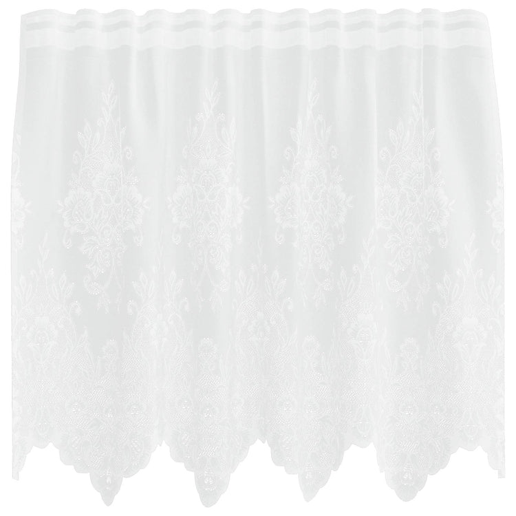 Vidaxx rideau en dentelle avec rideaux fleurs blanc 80 x 150 cm polyester
