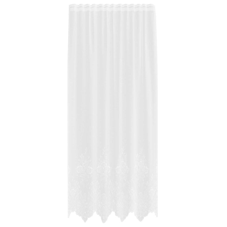 Vidaxx rideau en dentelle avec rideaux fleurs blanc 200 x 150 cm polyester