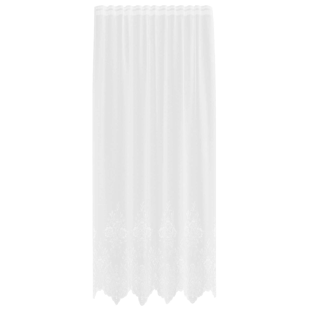 VidaXL rideau en dentelle avec rideaux fleurs blanc 245x150cm polyester