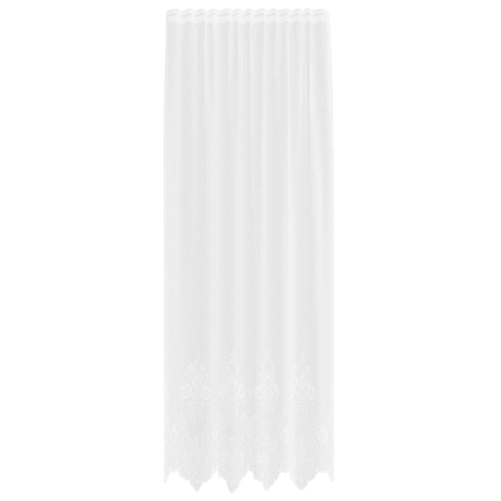 Vidaxx rideau en dentelle avec rideaux fleurs blanc 260 x 150 cm polyester