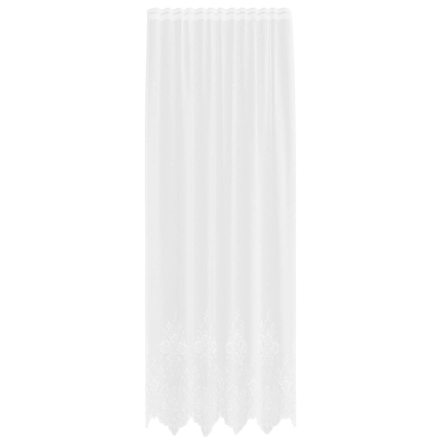 Vidaxx rideau en dentelle avec rideaux fleurs blanc 280 x 150 cm polyester