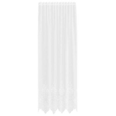 Vidaxx rideau en dentelle avec rideaux fleurs blanc 280 x 150 cm polyester