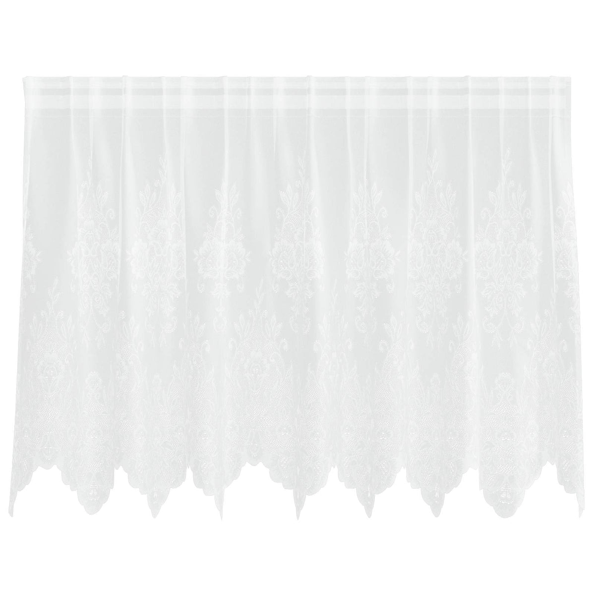 Vidaxx rideau en dentelle avec rideaux fleurs blanc 100 x 200 cm polyester